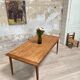 Vintage farmhouse table with spindle legs.