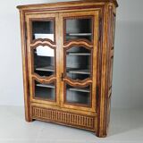 Vitrine française ancienne peinte