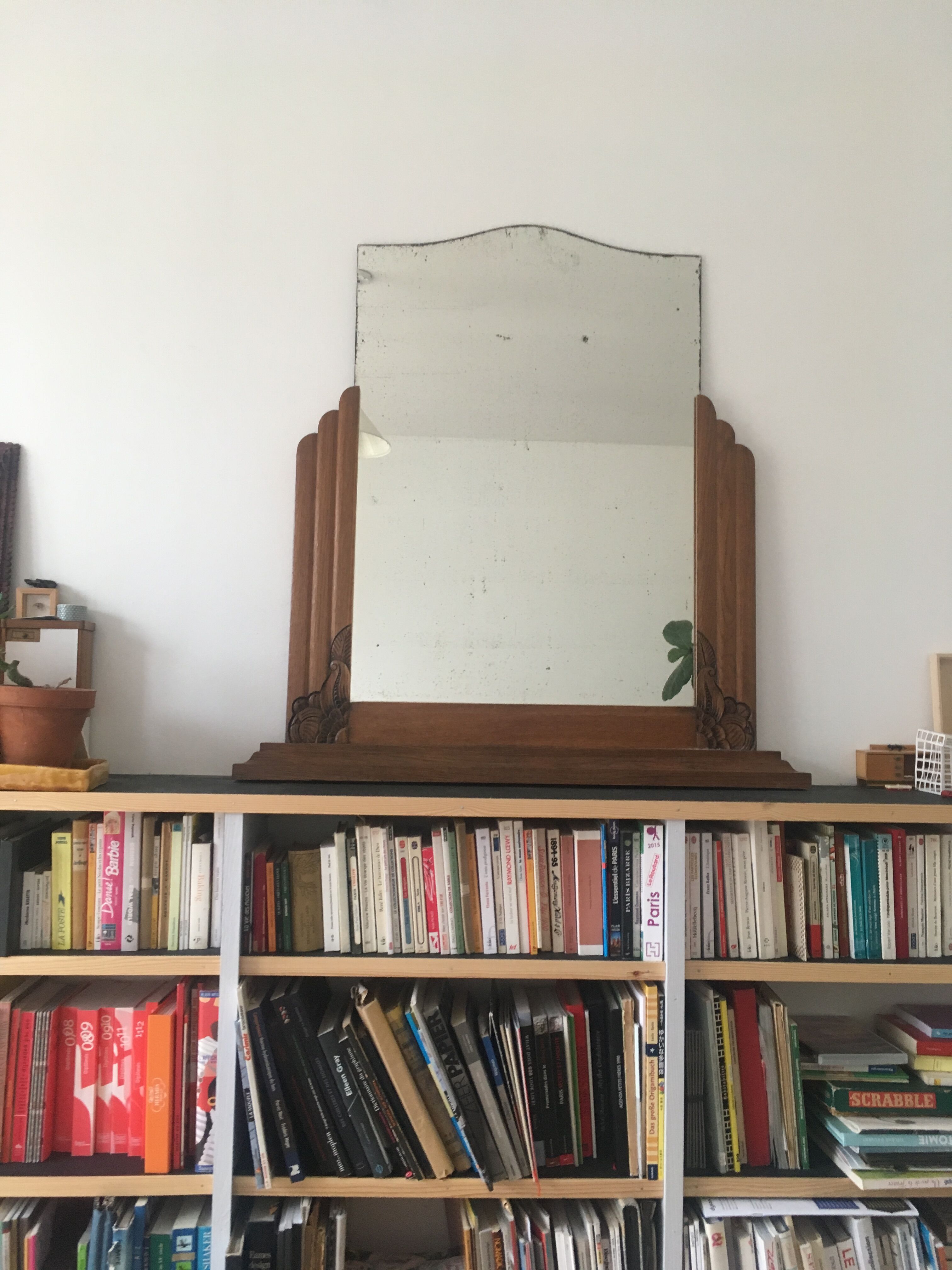 Large art deco mirror 90x92cm