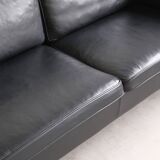 Mogens Hansen  black leather sofa