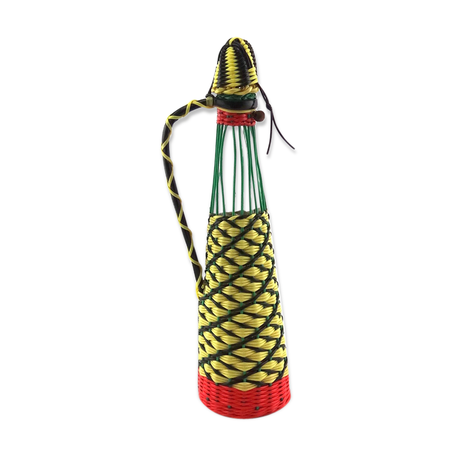 Bouteille scoubidou jaune
