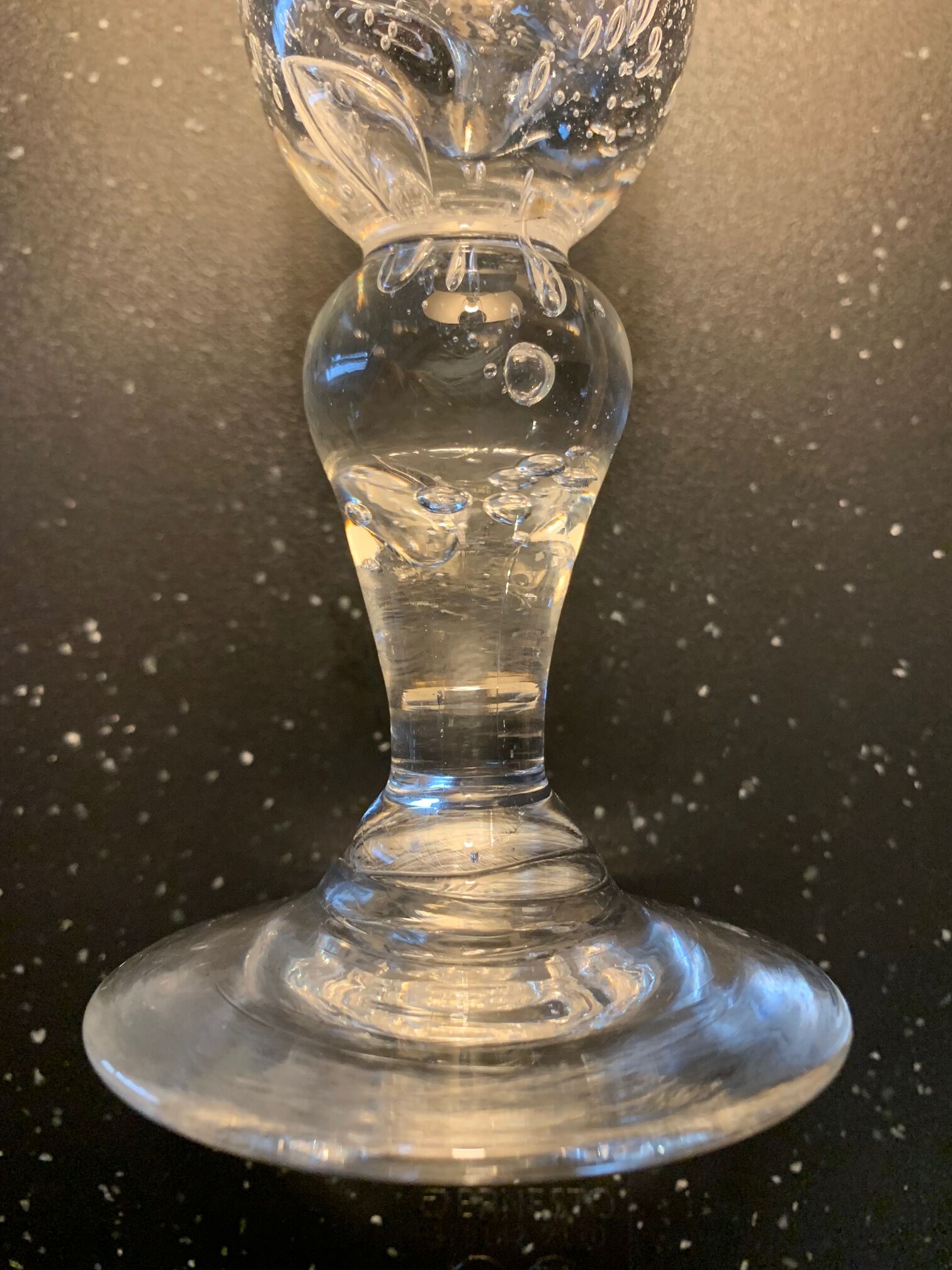 Lot de 6 flûtes en verre bullé