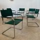 Set of 6 tubular chairs Bauhaus style design 80s/90s green