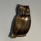 Brass Owl Catchall with Chiseled Feather Decoration. Italian Work in the