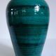 Vintage green glazed ceramic vase