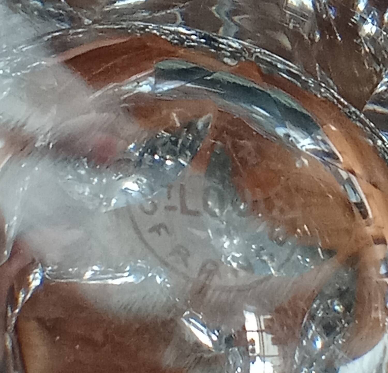 Old large Saint Louis crystal vase