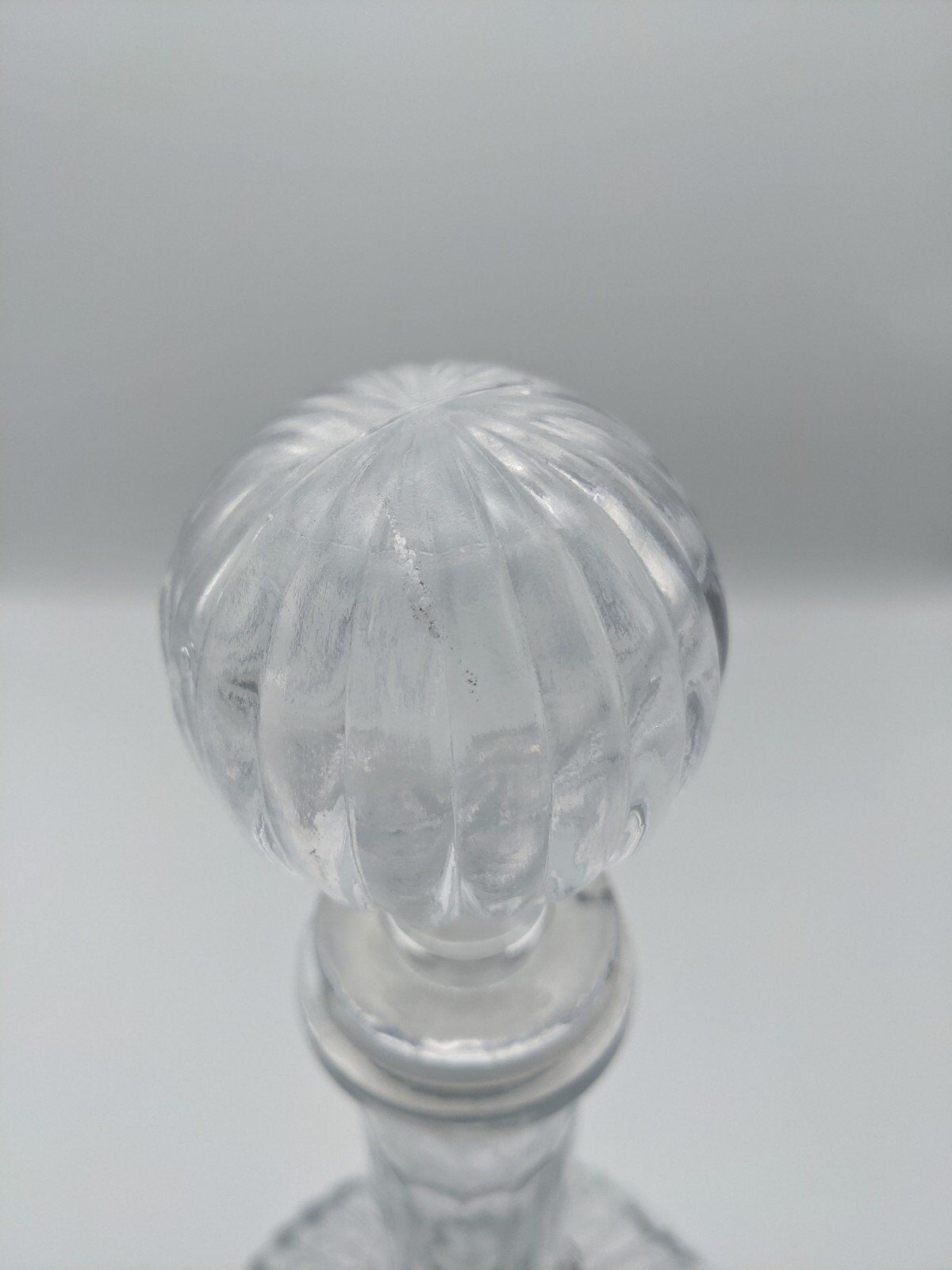 Round italian glass carafe