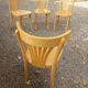 4 bistro chairs in solid blond wood, Fischel style
