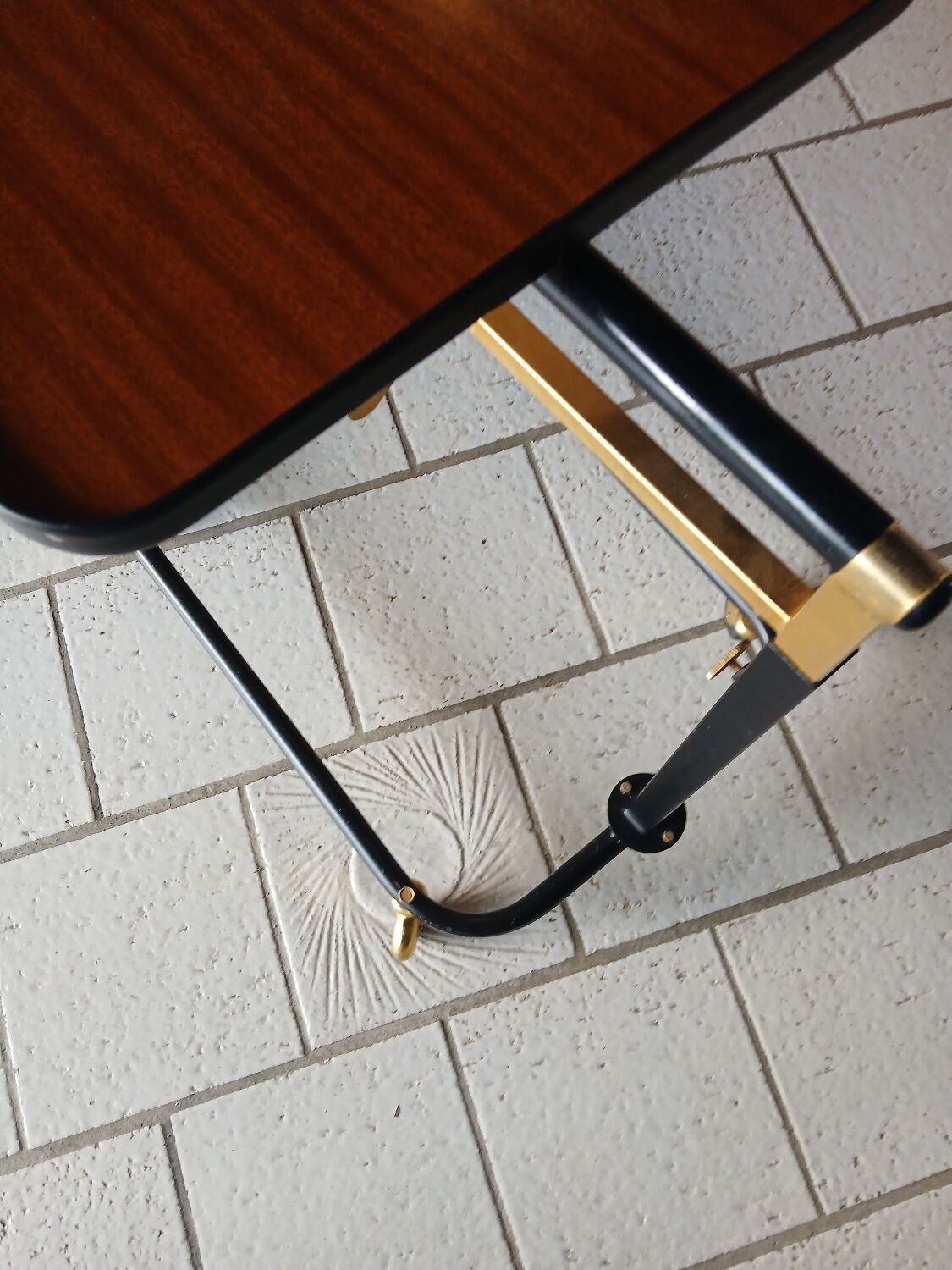 Adjustable rolling table in formica – Italian design by Damato – 1970s