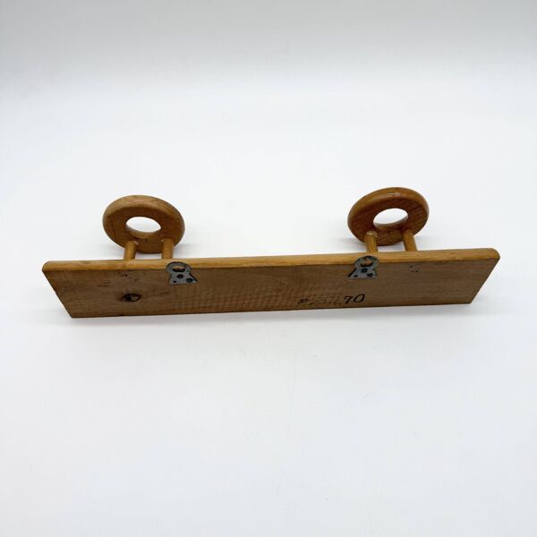 Porte-manteau « scandinave » bois clair – 1960s