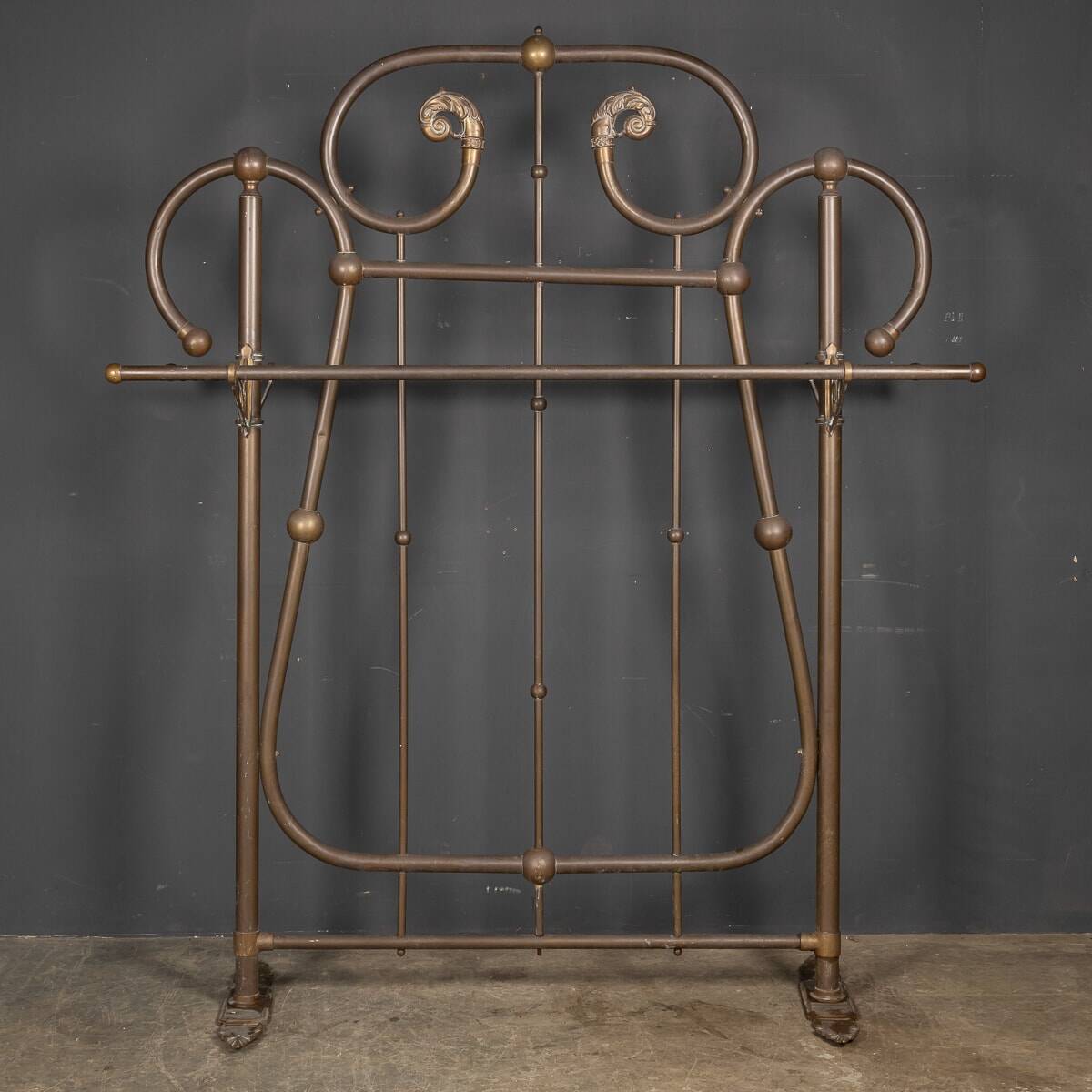 Antique 19thc victorian pair of brass coat stands c.1890