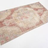 Vintage Red & Cream Oriental Turkish Rug, 110x199Cm