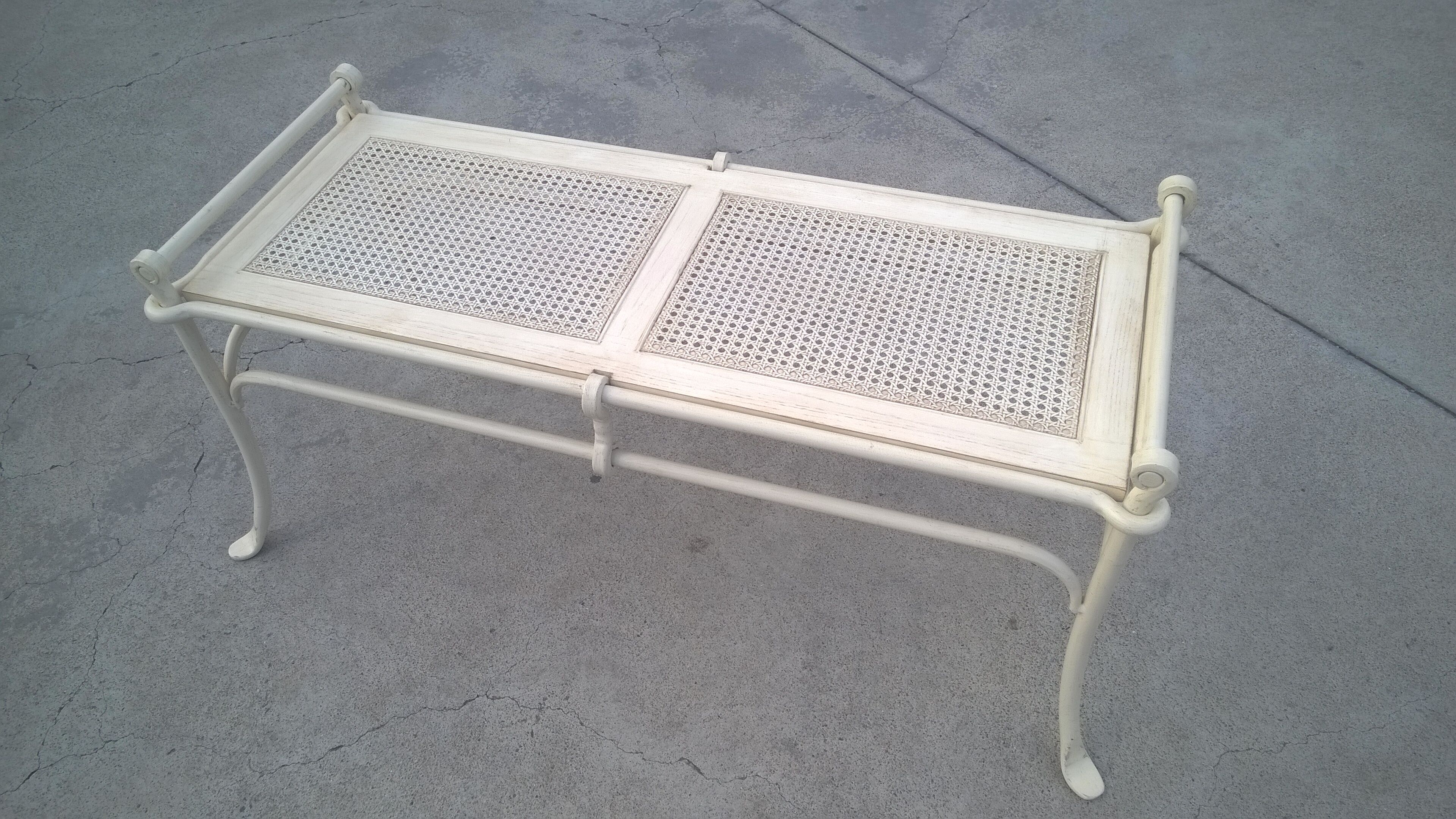 Wrought iron bench