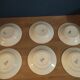 6 blue hollow plates porcelain Gien iron earth