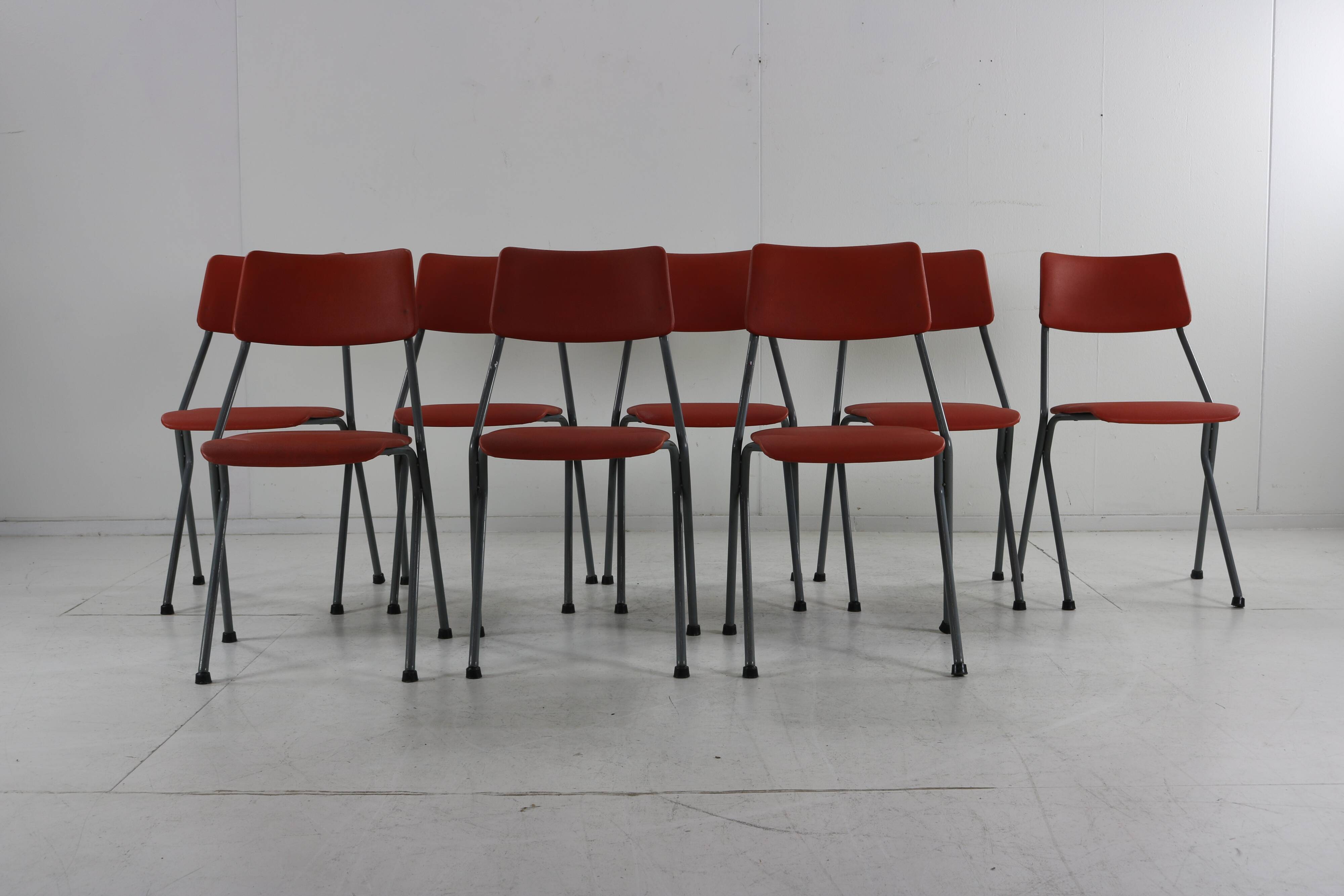 Set of eight stackable kitchen chairs by Ahrend De Cirkel Holland