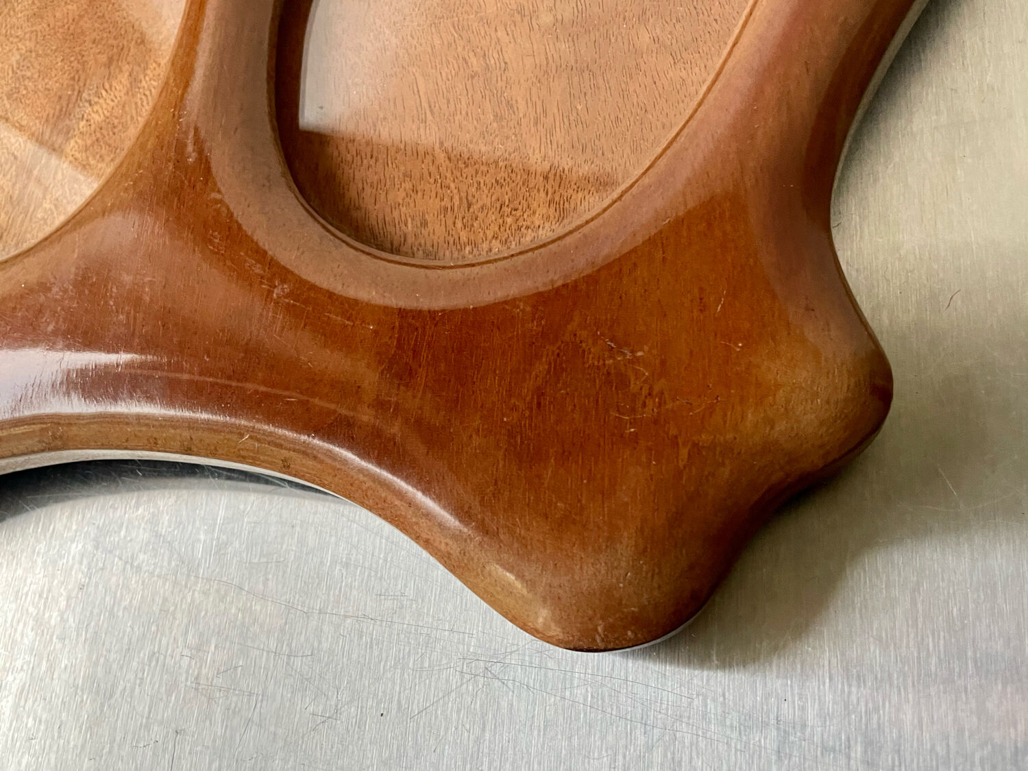 art nouveau  antique wooden double picture frame