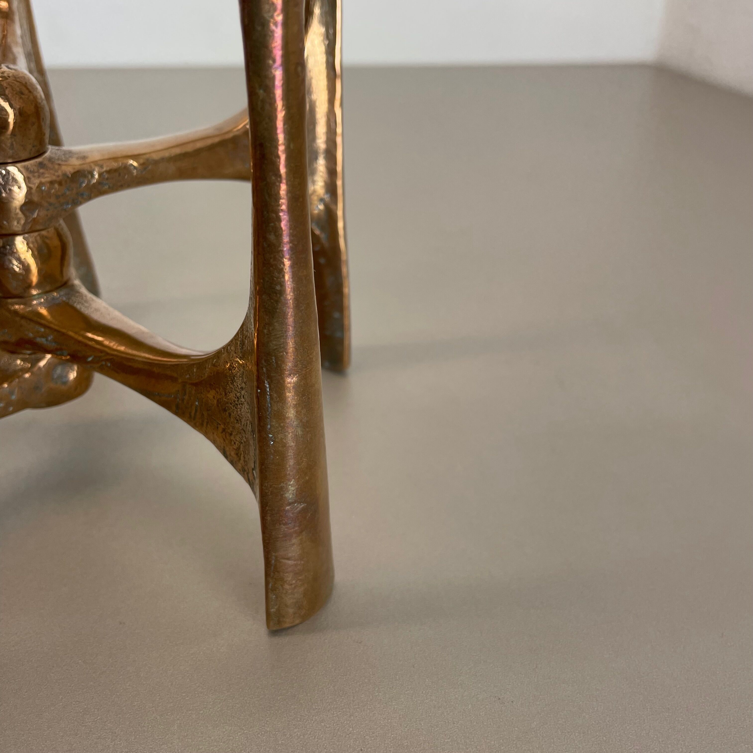 Midcentury Brutalist Bronze Candleholder by Michael Harjes, Germany, 1960s