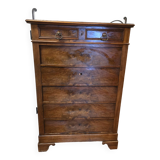 Louis Philippe style chest of drawers in walnut