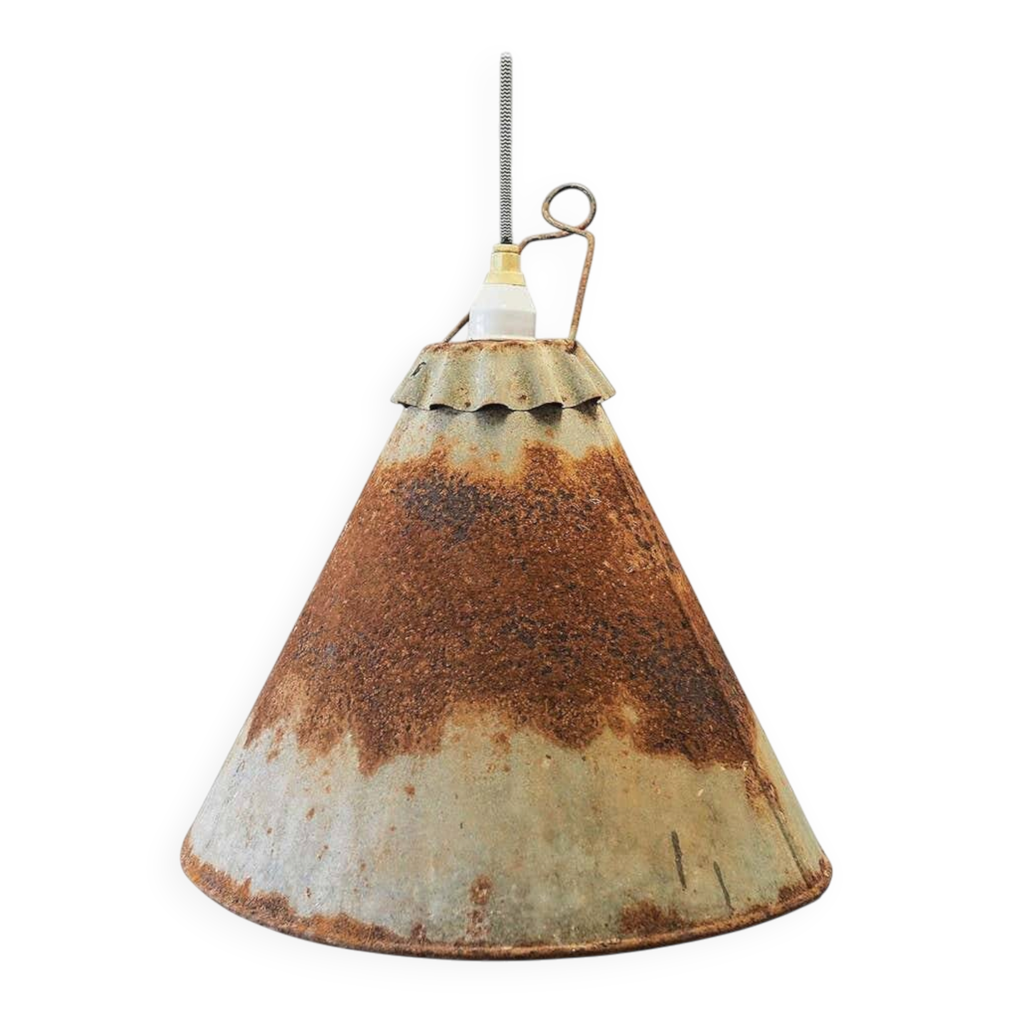 Metal lamp, industrial style, 1950s