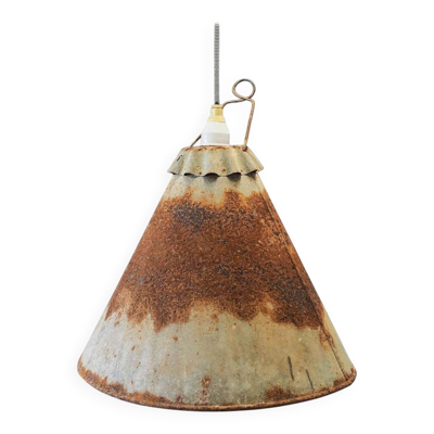 Suspension en métal, style industriel, années 1950