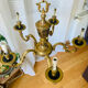 Louis XV style chandelier from the mid-20th century in solid gilded bronze.