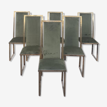 Set of 6 dining chairs by mangematin