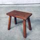 Carved Oak Side Table, 1940s