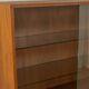 1950s display cabinet, walnut veneer, glass sliding doors