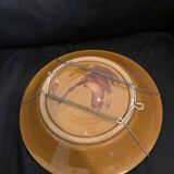 Dish or plate Morocco hollow enameled ceramic made and hand painted old vintage decoration