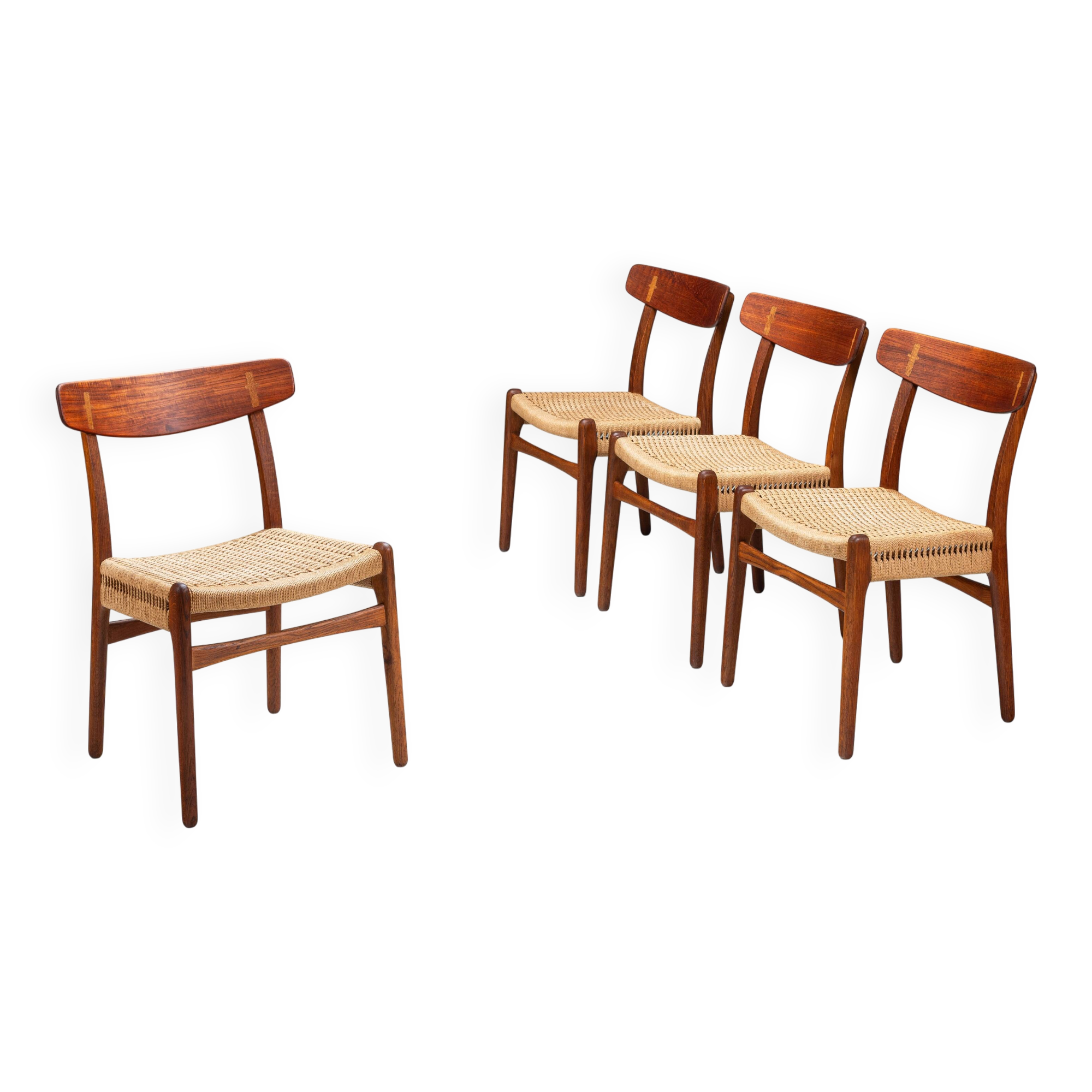 Hans J. Wegner set of four CH23 dining chairs