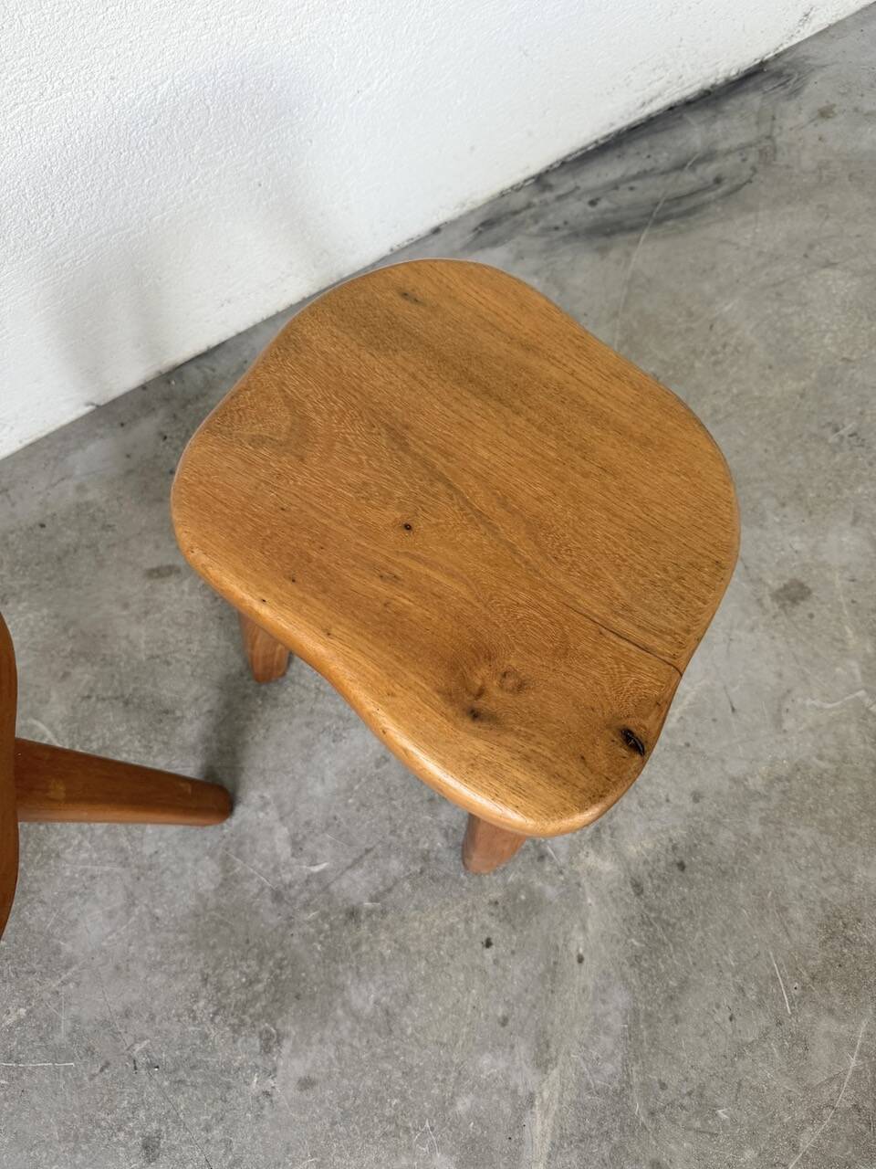 Pair of Henri Bataille oak stools