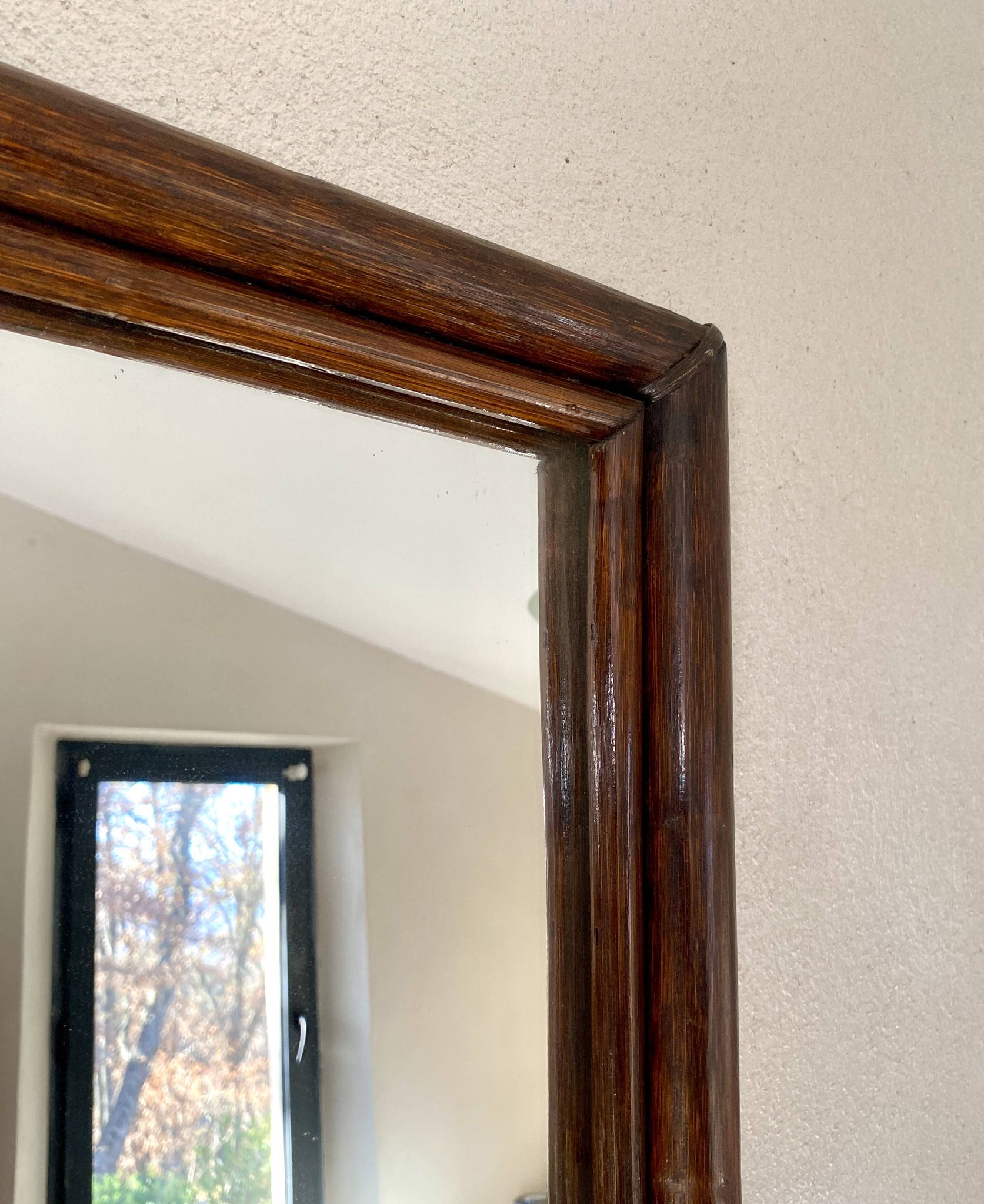 Miroir bois 37x60 cm, années 80