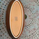 Glazed ceramic dish with fish pattern in relief friesbud melitta germany katen geschler 70