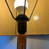 Vintage floor lamp, maximalist style, striped lampshade