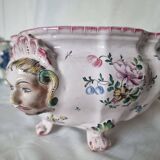 Antique 18th century Marseille earthenware planter by Veuve Perr