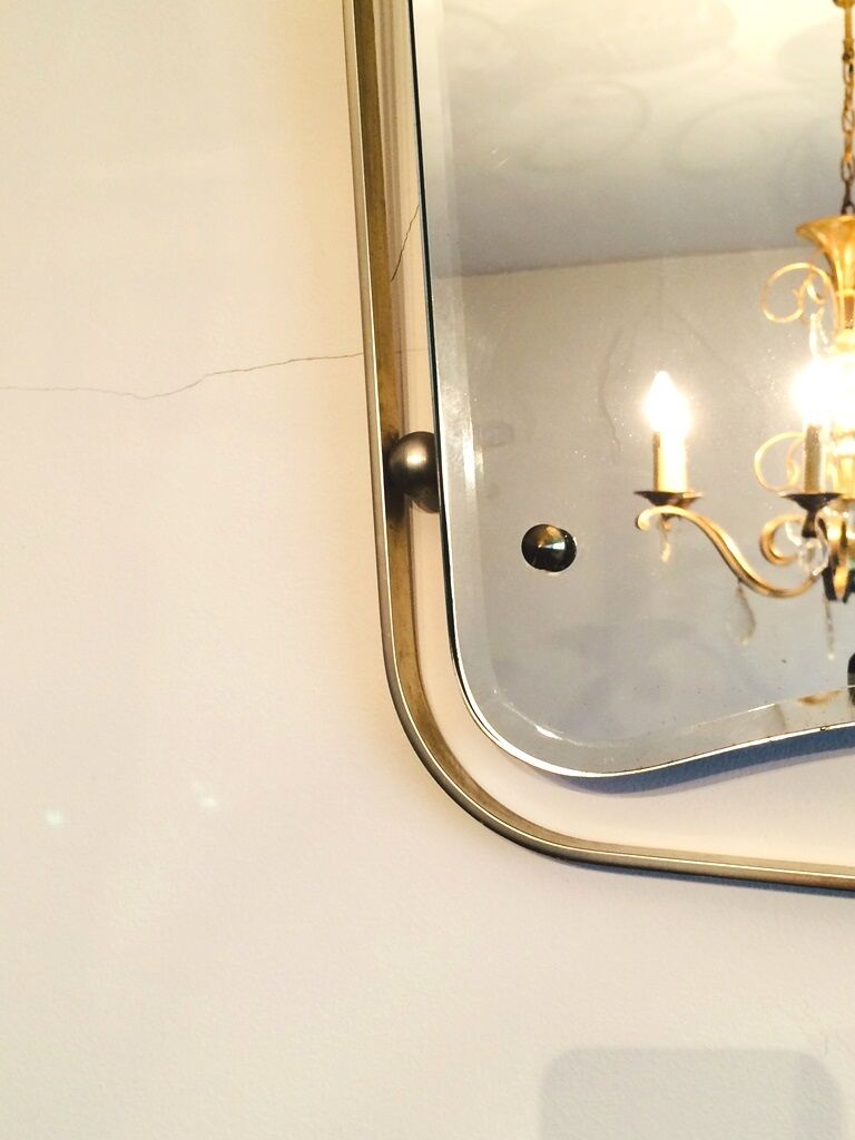 Miroir forme libre " blason " doré 74 x 46cm