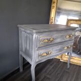 Louis XV-style patinated grey dresser