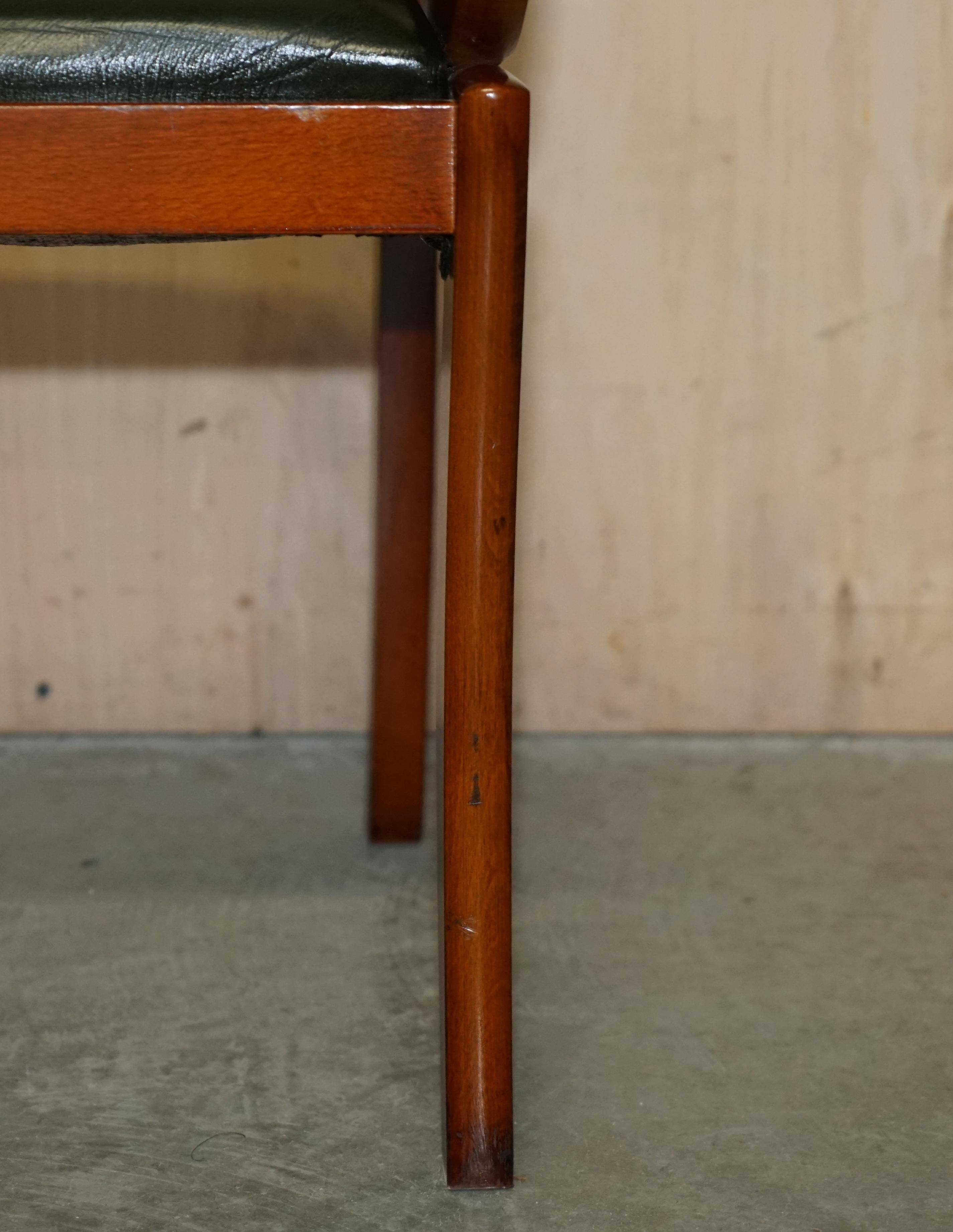 Chesterfield upholstered leather office chair, Victorian style