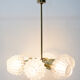 Vintage pendant with six cut glass lampshades, Kamenický Šenov, 1970´s