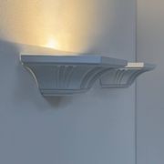 Pair of vintage wall lights, moulded pressed white matte ABS, France, 1980.