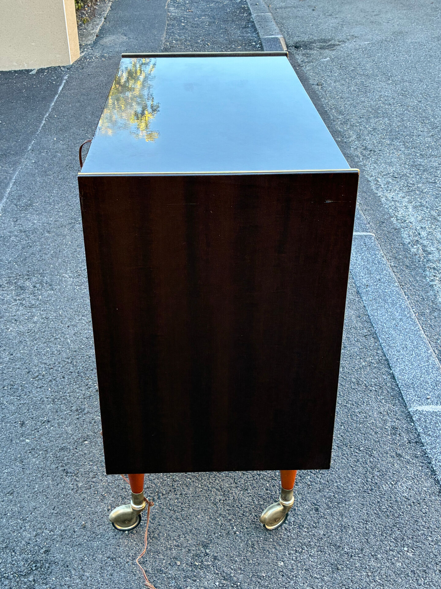 Vintage 60s console TV bar