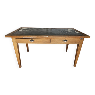 Antique oak administration desk