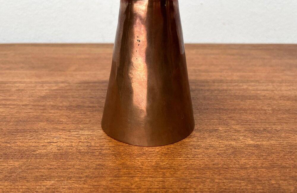 Handmade German copper candlestick from the mid-century by AWD, 1960s.