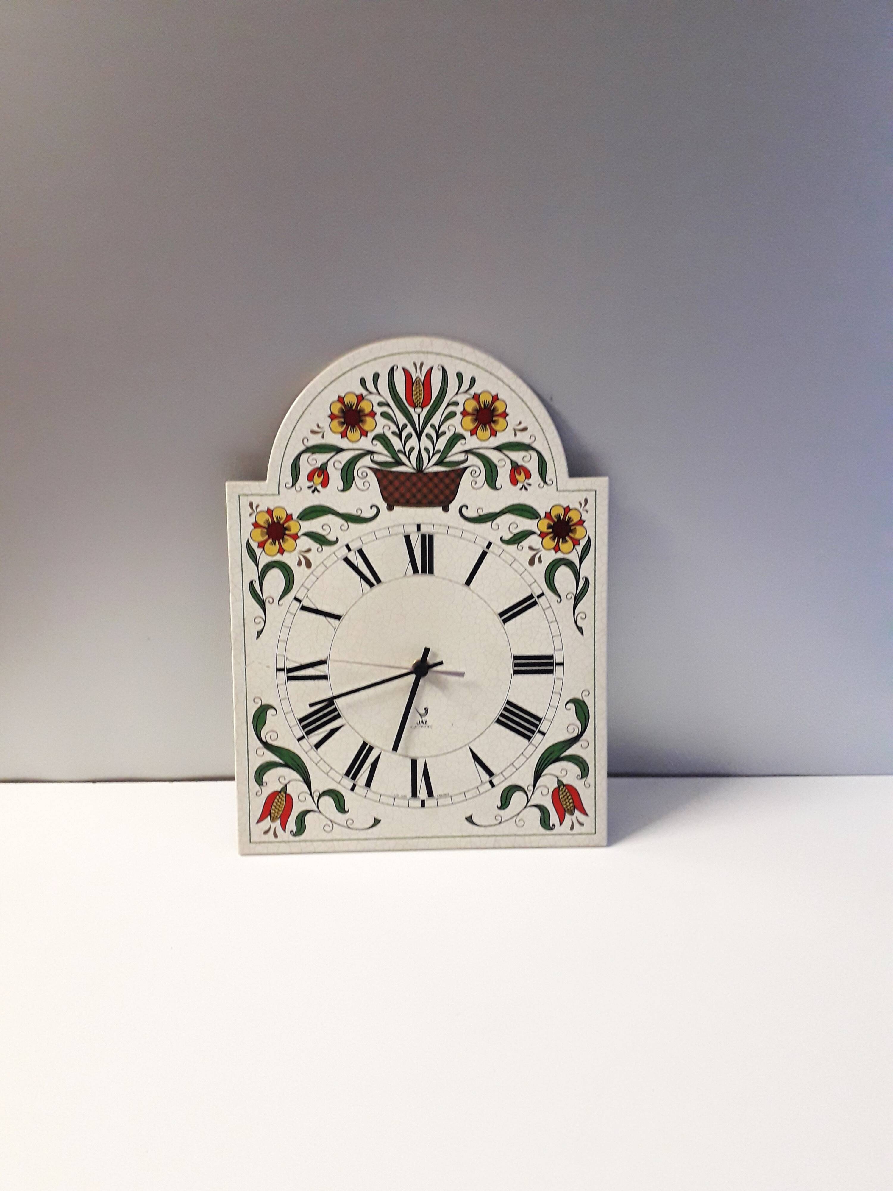 Vintage wall clock - JAZ - metal - 1960-70