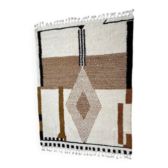Tapis marocain en laine fait main traditionnelle 250cmx150cm