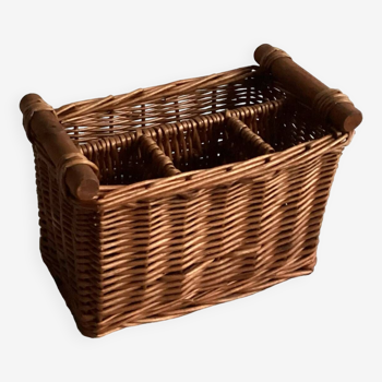 Rattan basket for cutlery