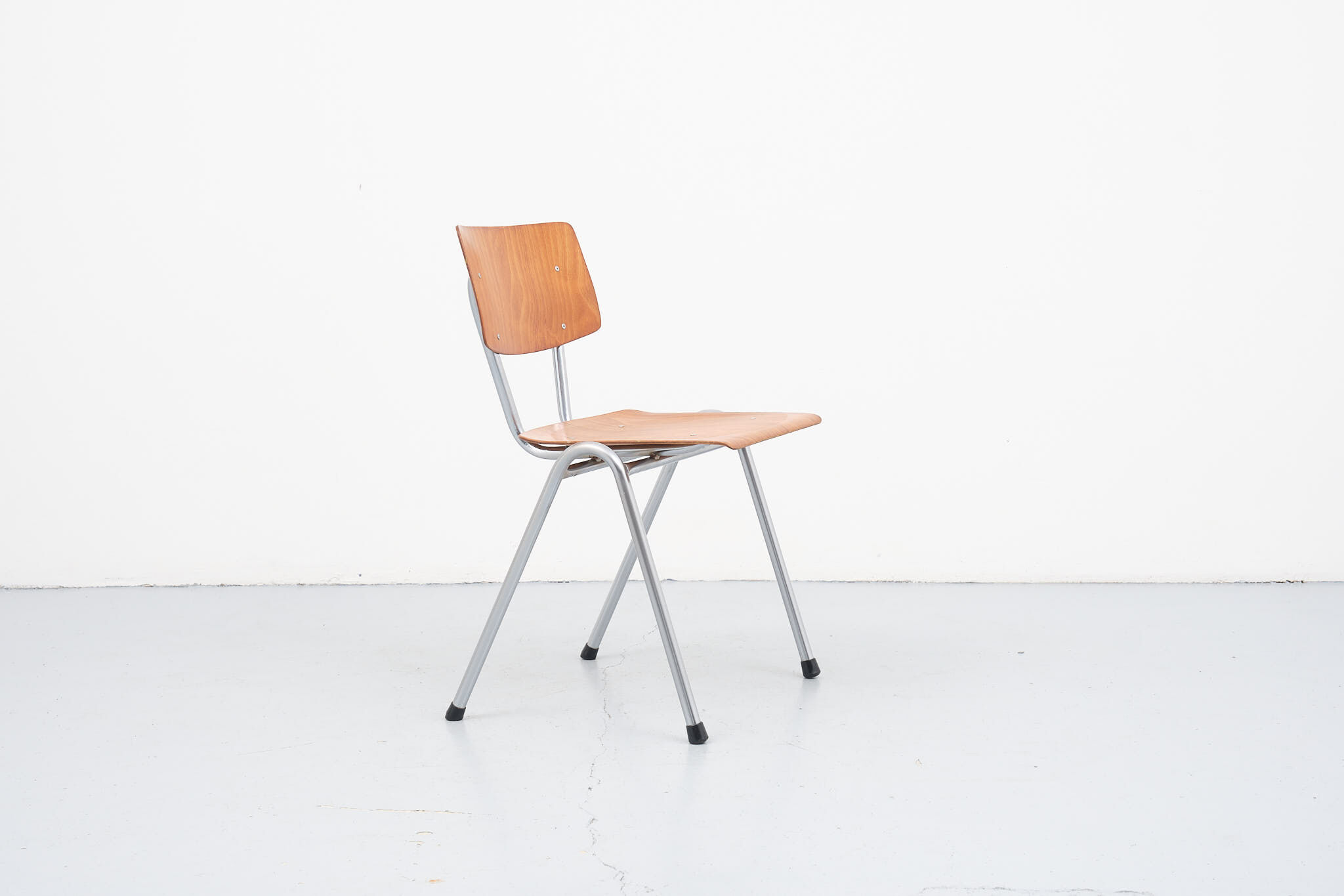 Vintage chair eromes oak chrome