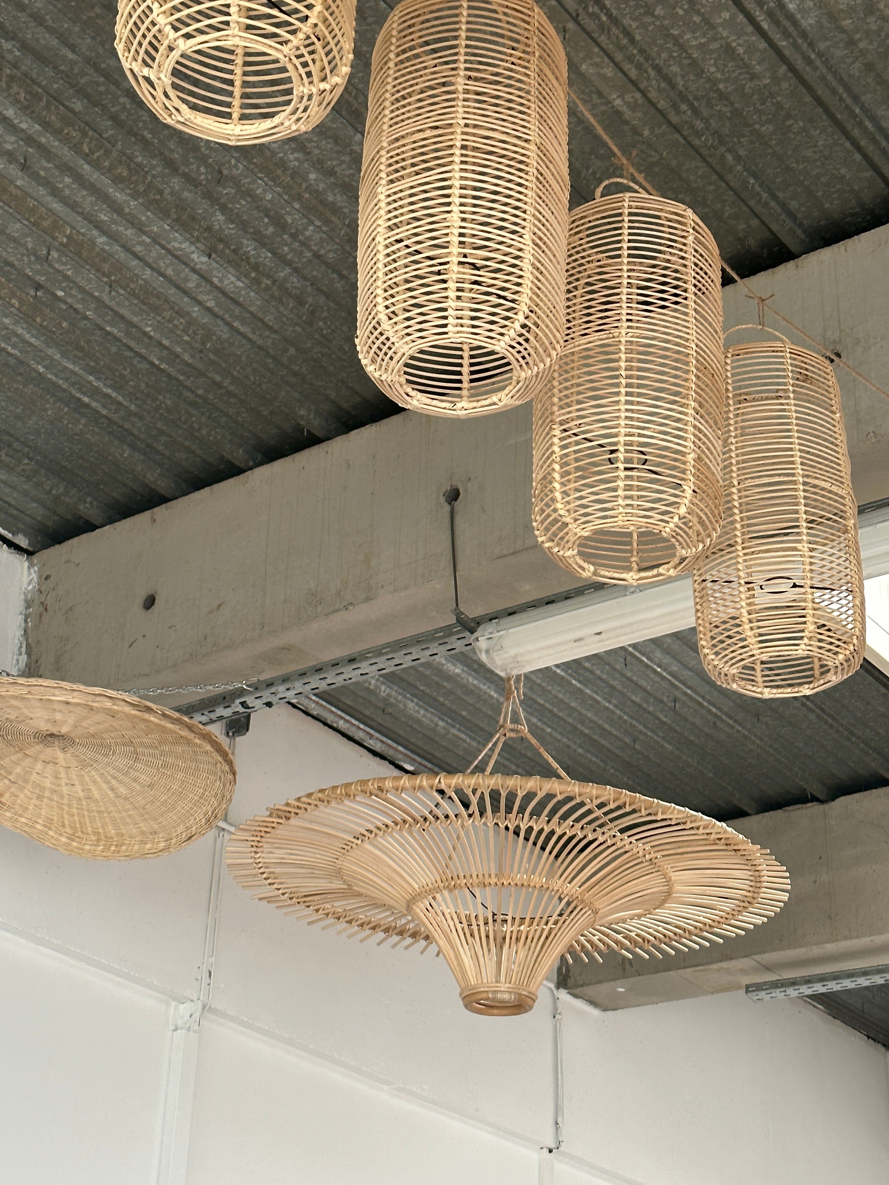Suspension rattan saucer iron frame D:120 H:60