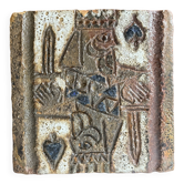 Ceramic plaque by Isabelle Ferlay & Frédérique Bourguet, Atelier les Argonautes, Vallauris, ci