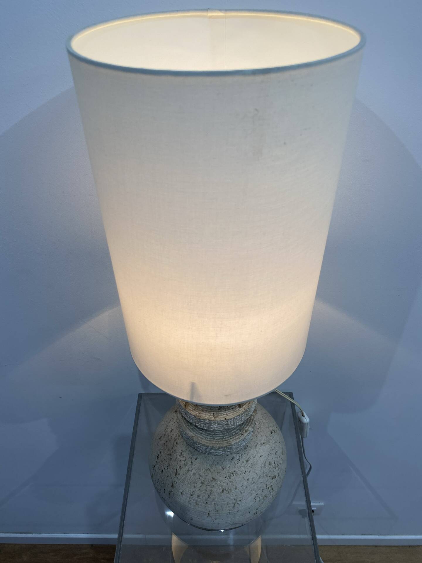 Lampe Space age travertin